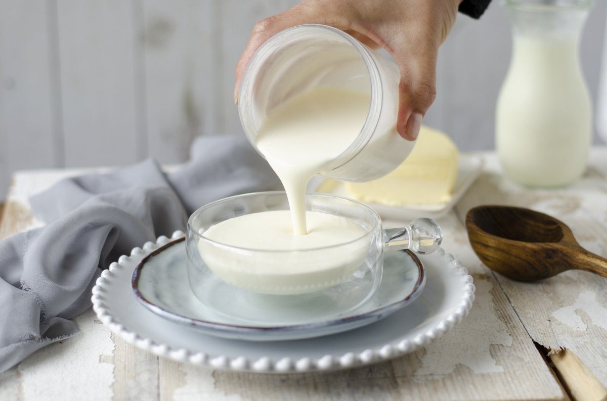 crema de leche lista para usar