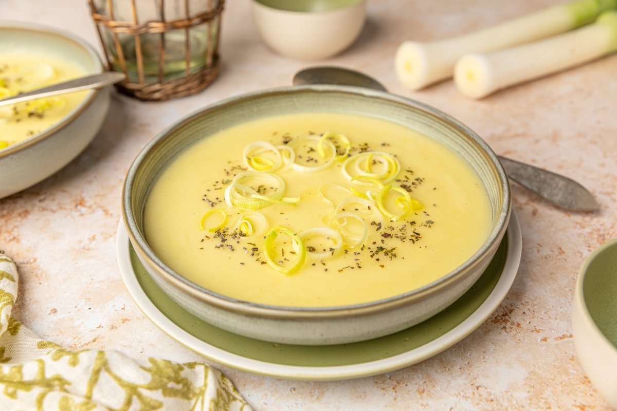 Crema de puerros en Thermomix lista