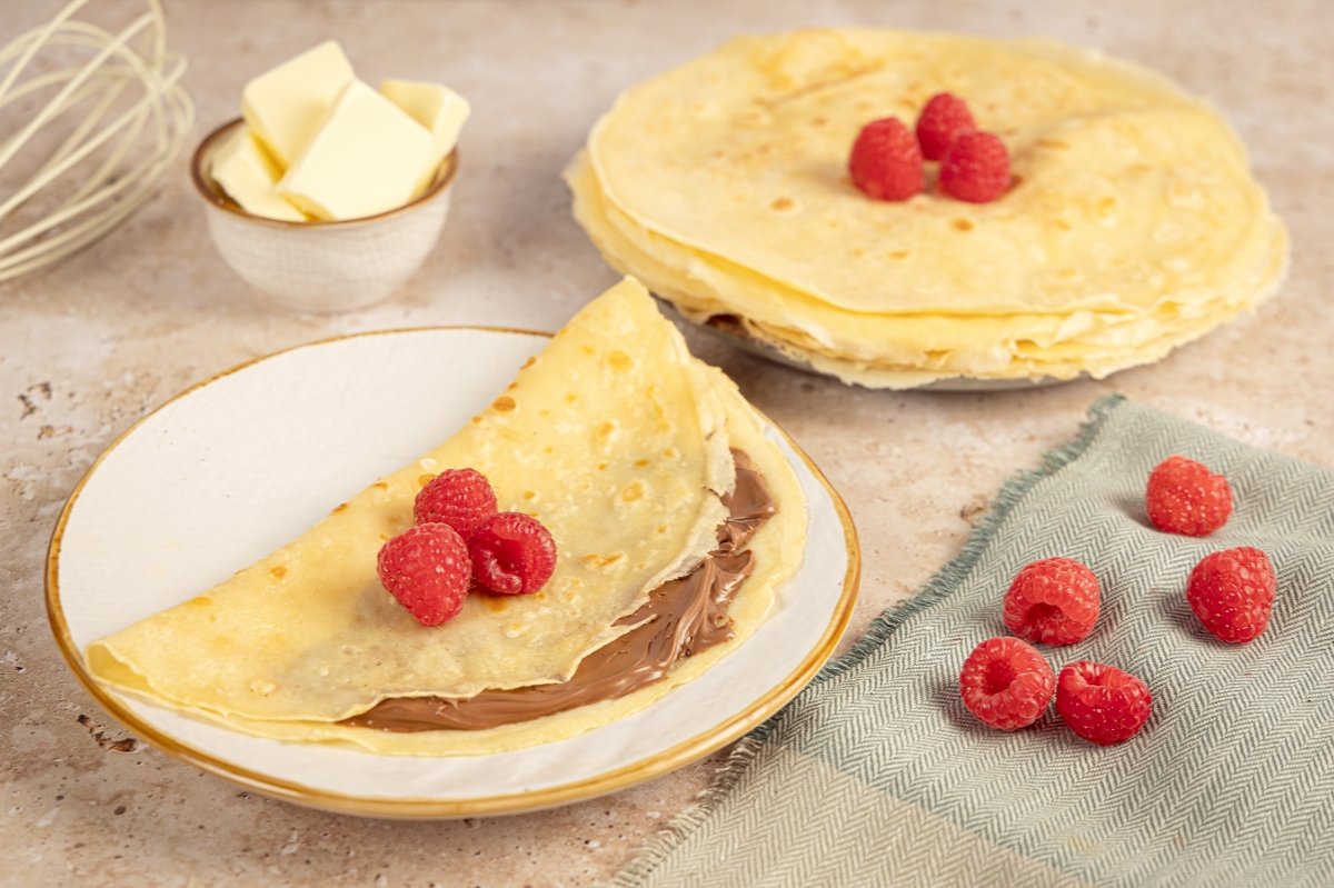 Crepe rellena de chocolate