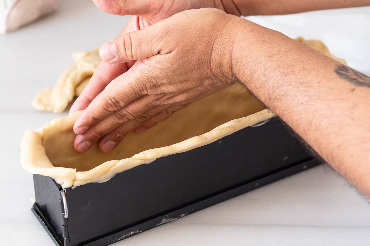 Cubrimos el molde del paté