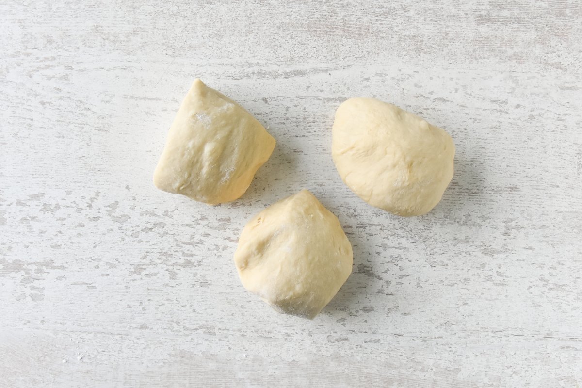 Degas the homemade brioche dough