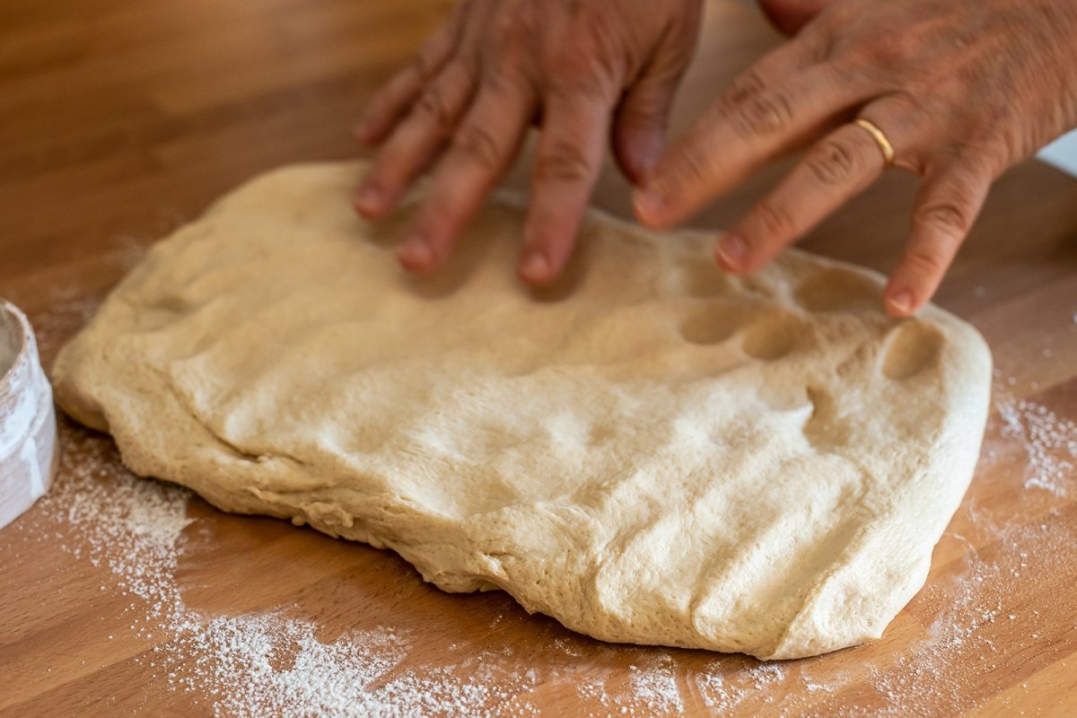 Degas muffin dough