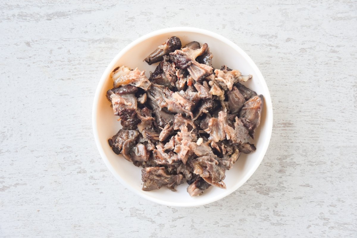 Desmenuzamos la carne