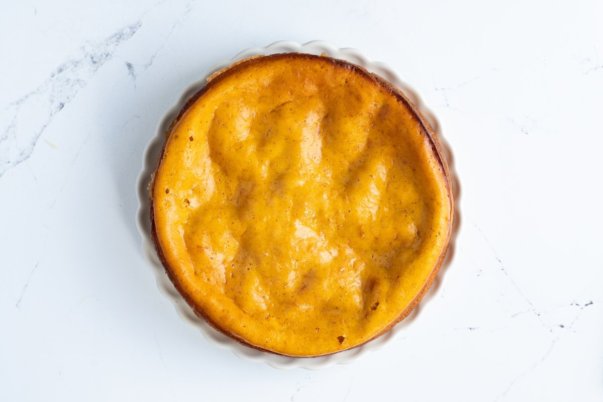 Desmoldamos la torta de auyama