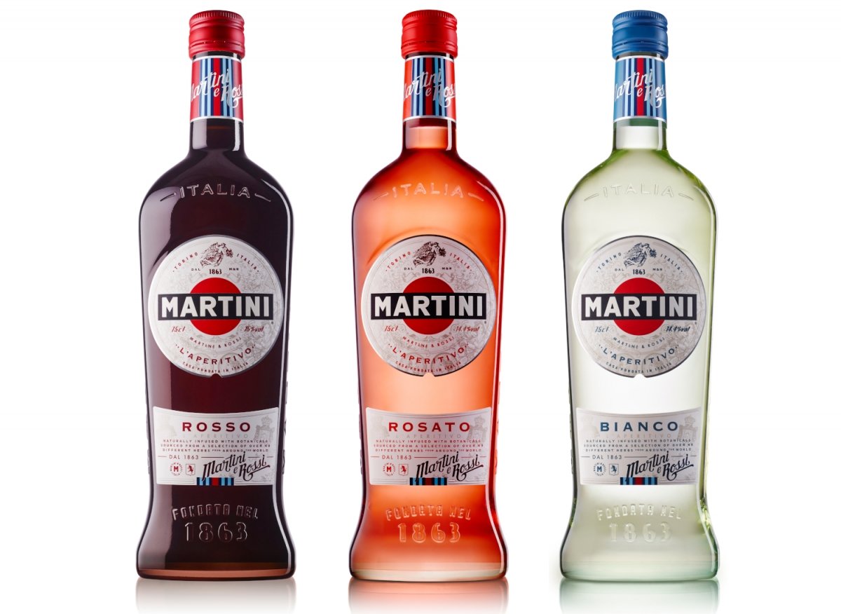 Diferentes variedades de vermút Martini