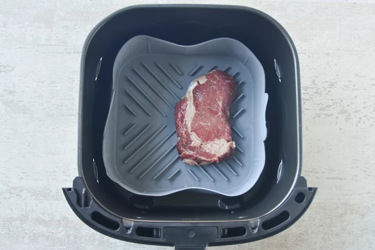 Filete de ternera en freidora de aire 7 Disponemos el filete en la cesta