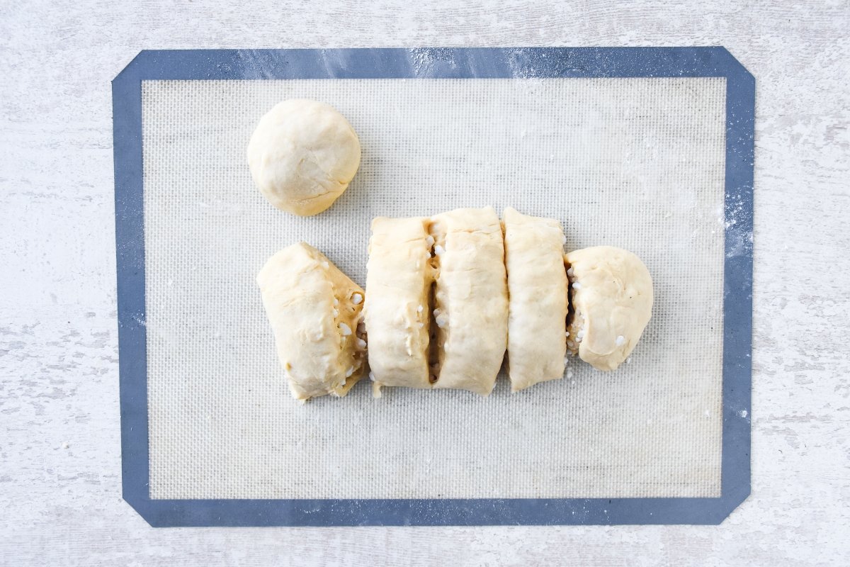 Dividimos la masa de los gofres en porciones