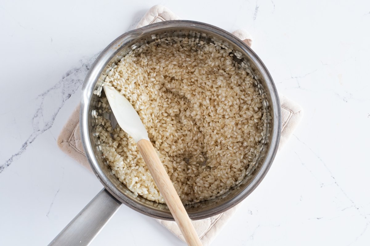 Doramos el arroz del pastelón