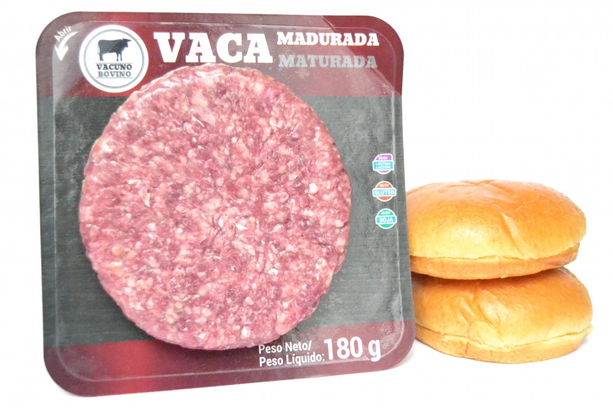 Dry aged burger a la venta en Mercadona con pan de hamburguesa