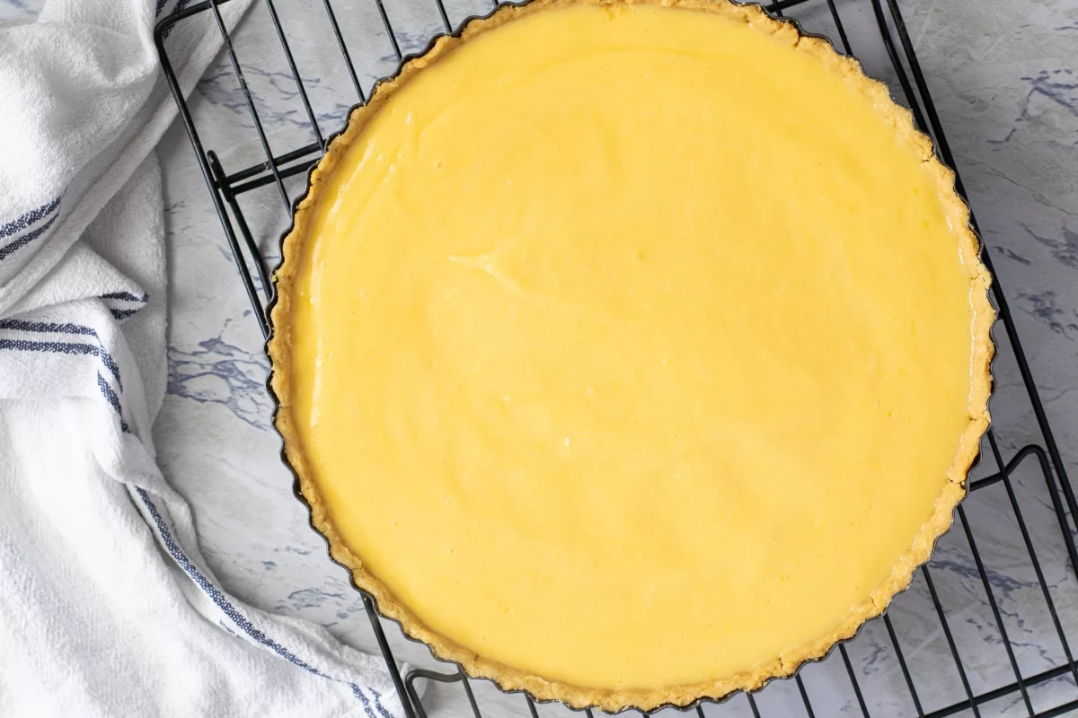 Tarta de limón 12 Enfriamos el relleno de la tarta de limón