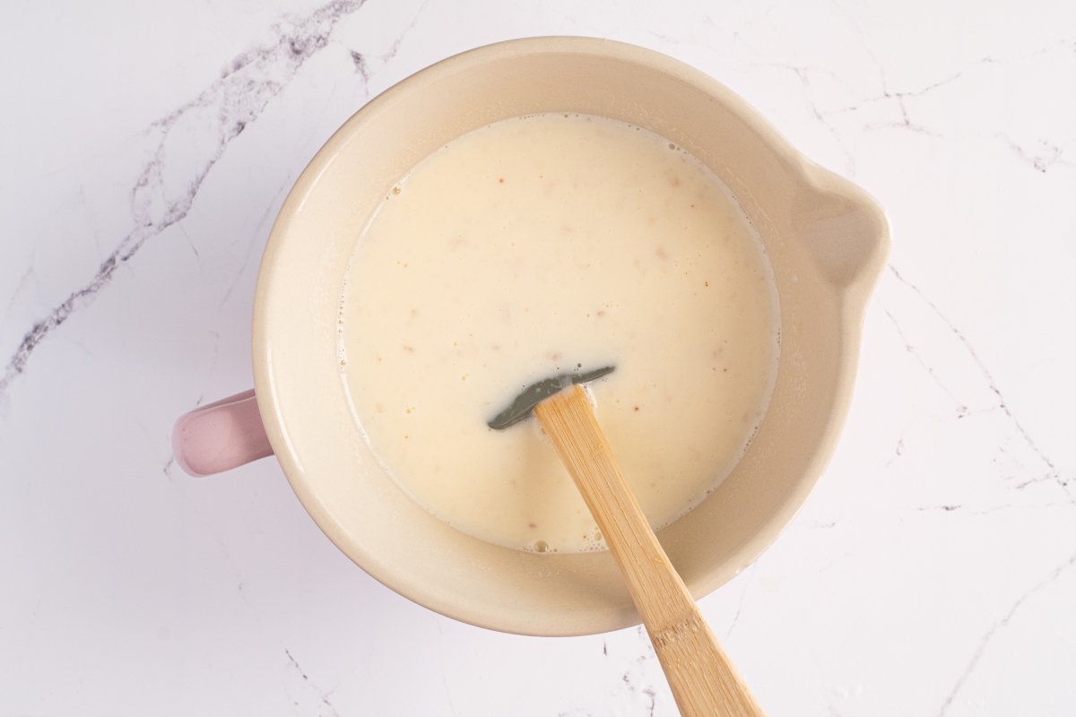 Enfriamos la mezcla del helado de arroz con leche