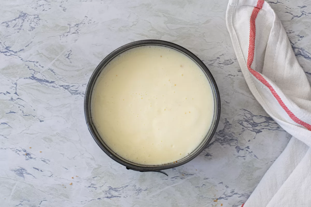 Tarta de queso y cuajada sin horno 8 Enfriamos la tarta de queso y cuajada *