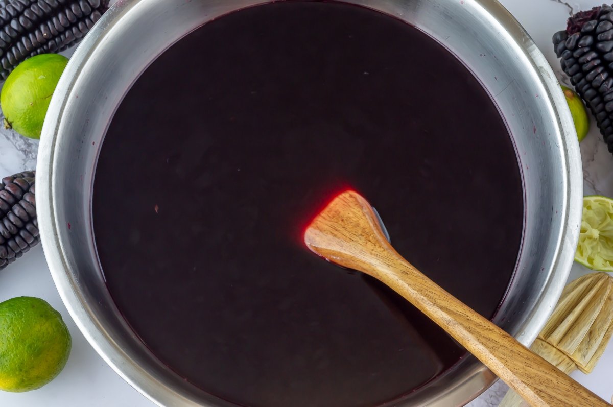 Enfriar la chicha morada