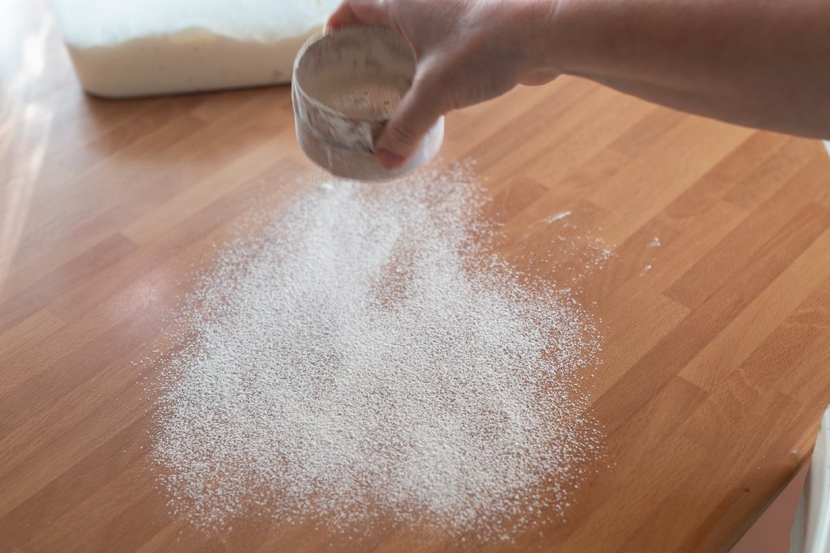 Flour the table