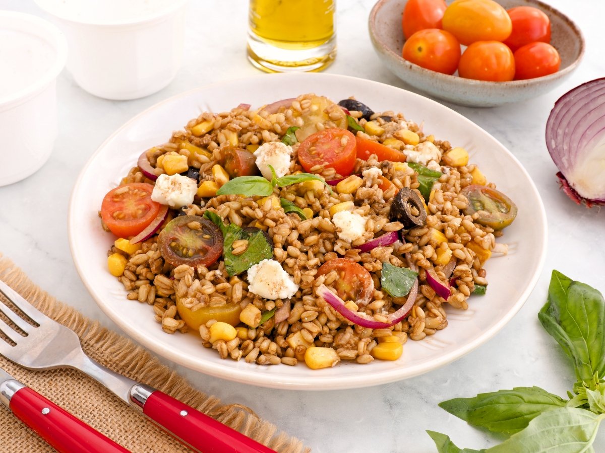 Ensalada de avena cocida