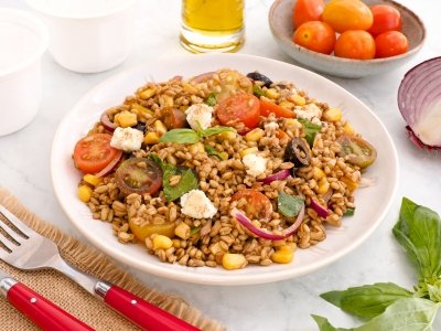 Ensalada de avena cocida