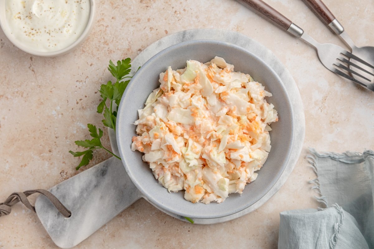 Ensalada de col con Thermomix servida