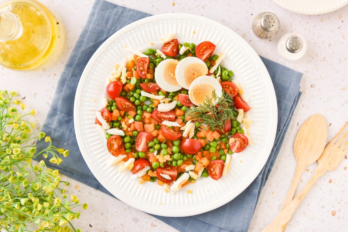 Ensalada de guisantes casera