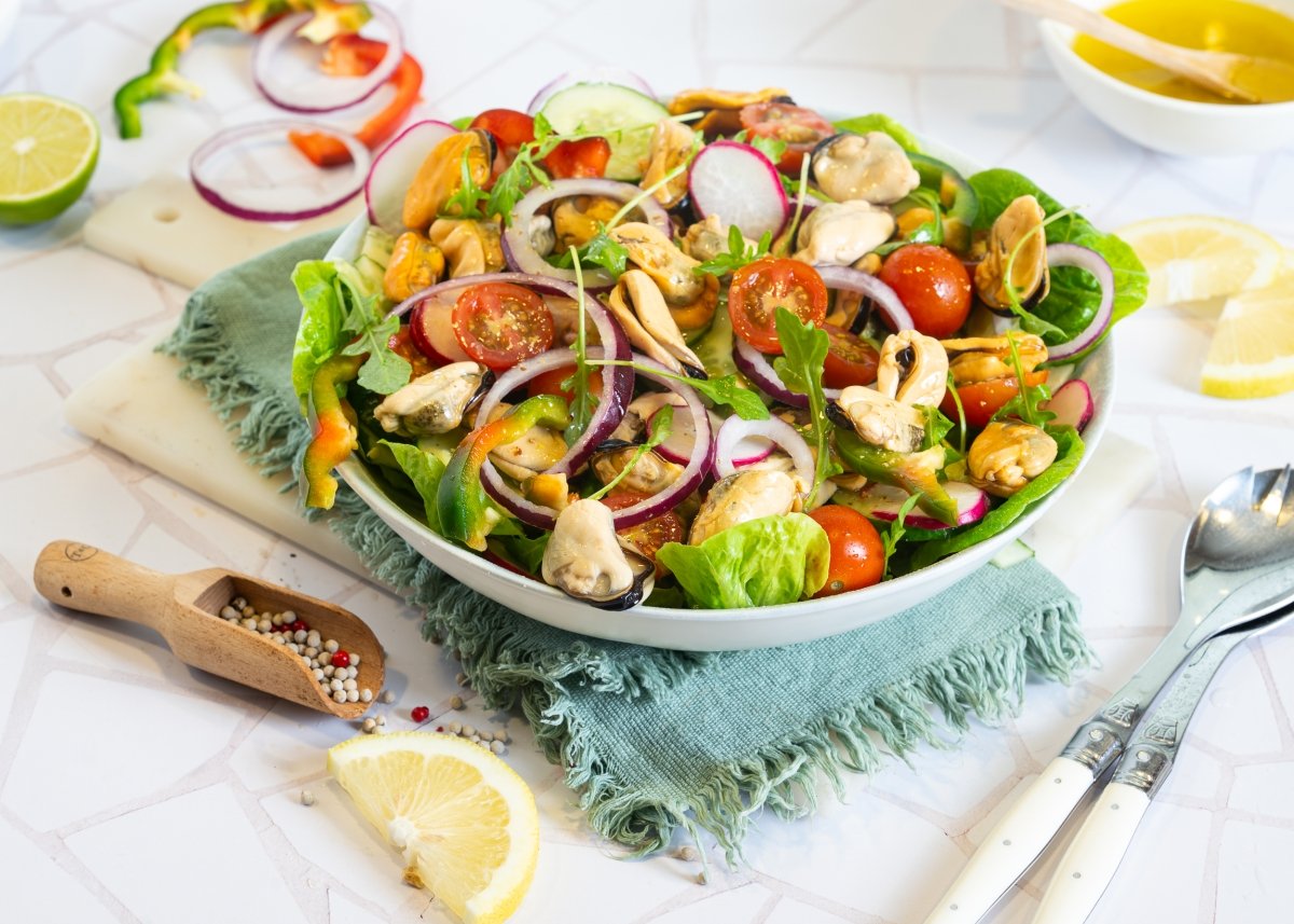 Ensalada de mejillones fácil