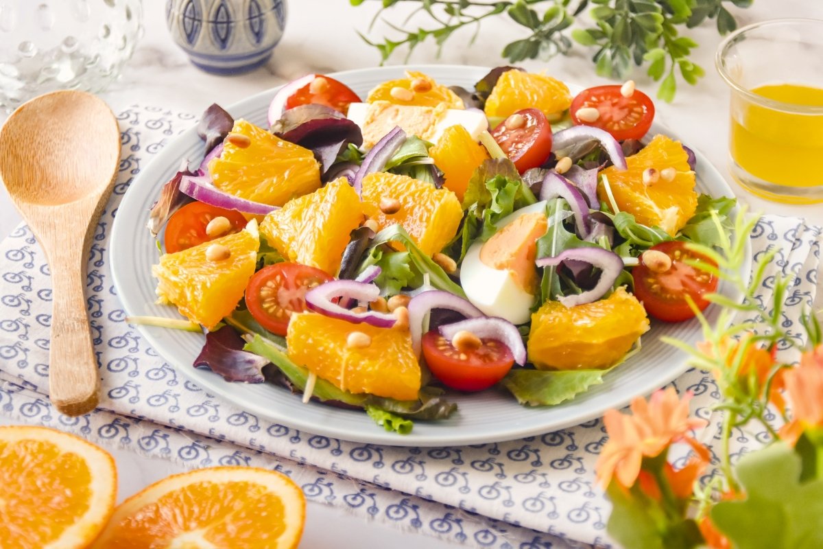 Ensalada de naranja casera