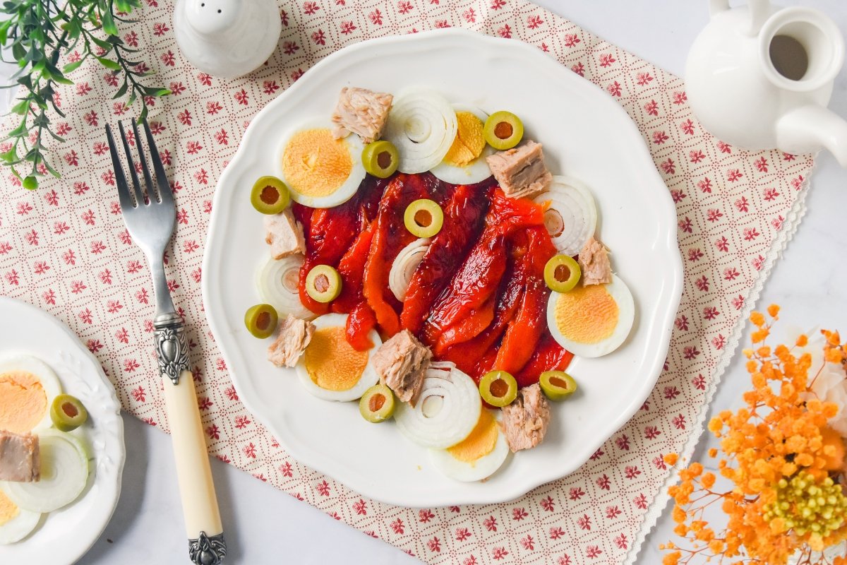 Ensalada de pimientos asados casera