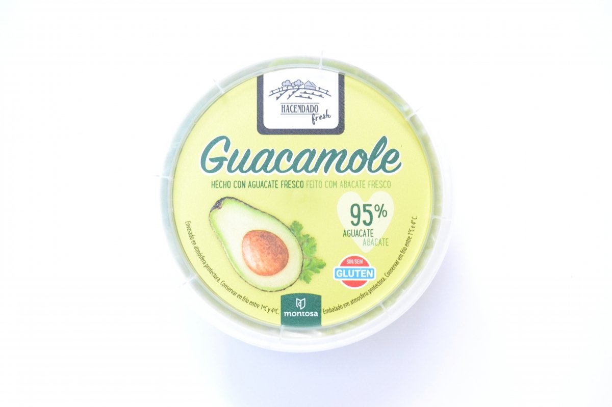 Envase de guacamole de 200 g de Hacendado