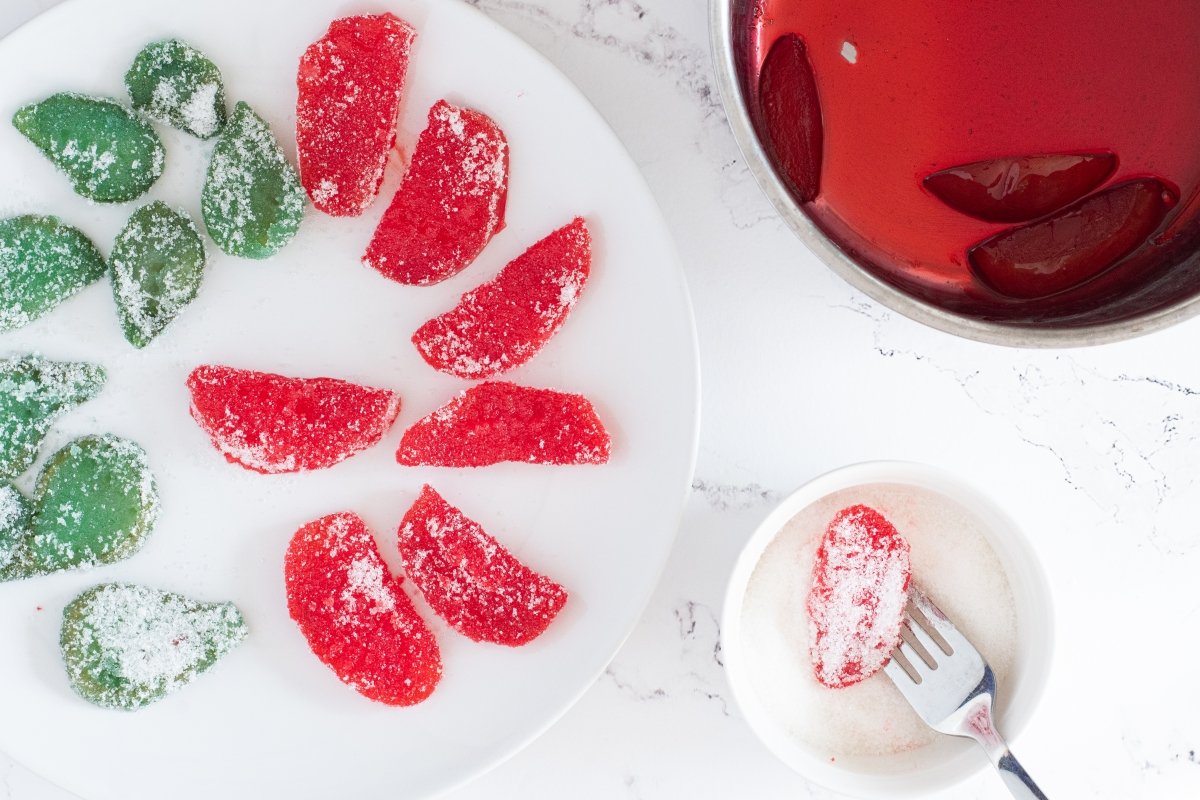 Escarchamos la manzana y la pera