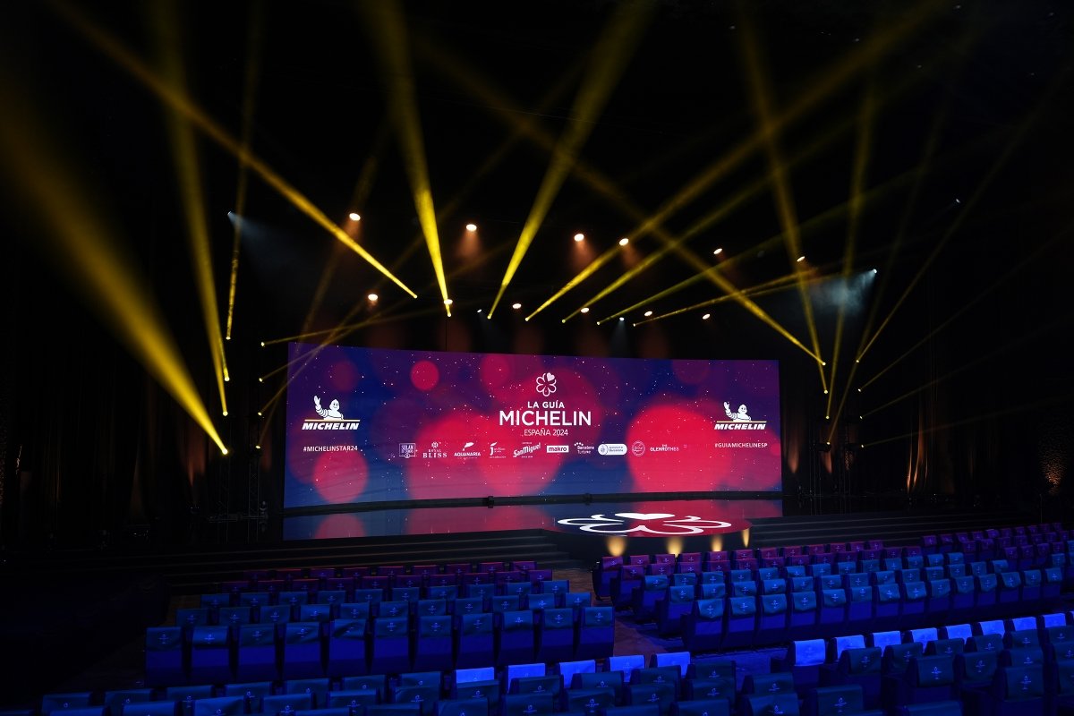 Escenario de la gala de celebración de las estrellas Michelin 2023