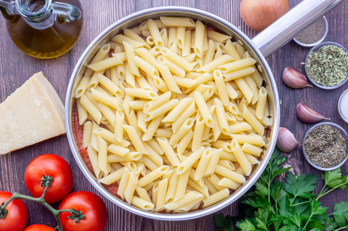 Macarrones con tomate casero 6 Escurrir los macarrones *