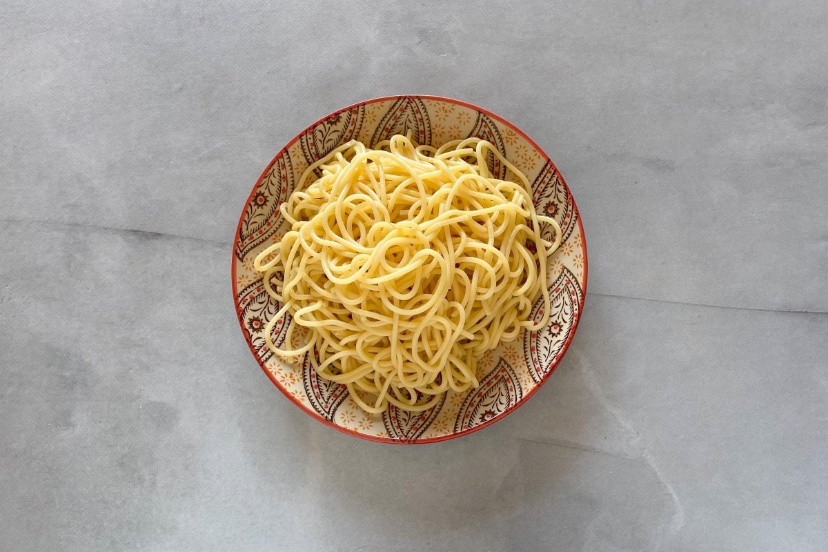 Espaguetis cocidos al dente