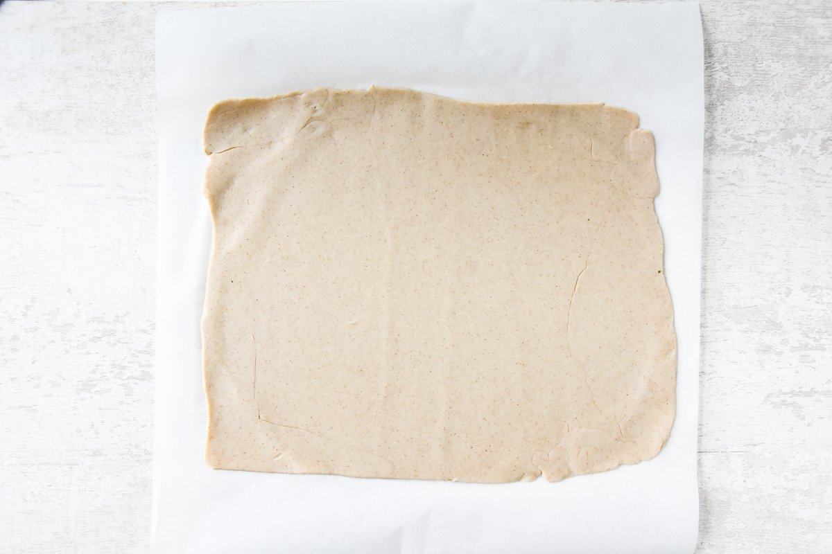 Estiramos la mitad de la masa