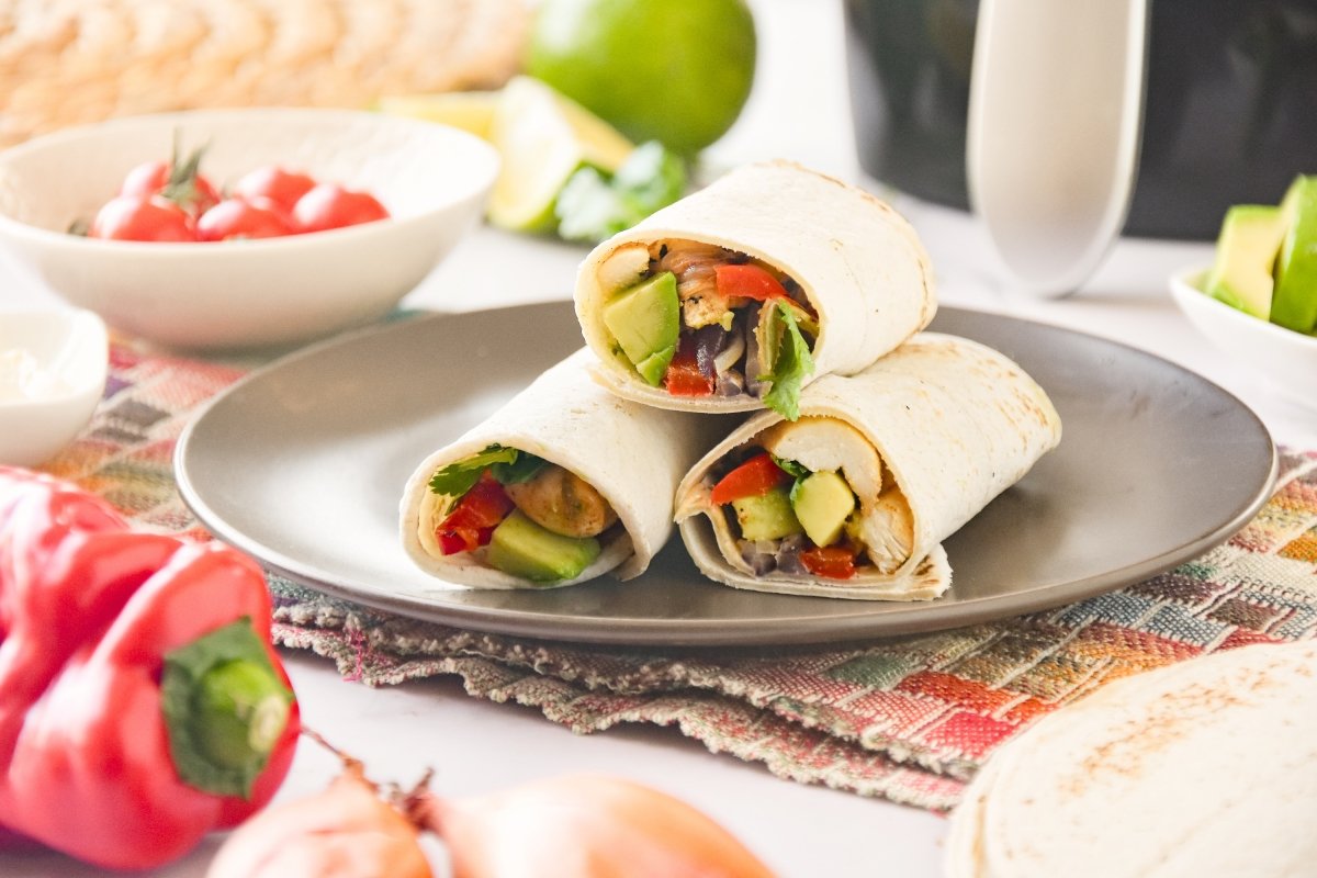 Fajitas de pollo en airfryer