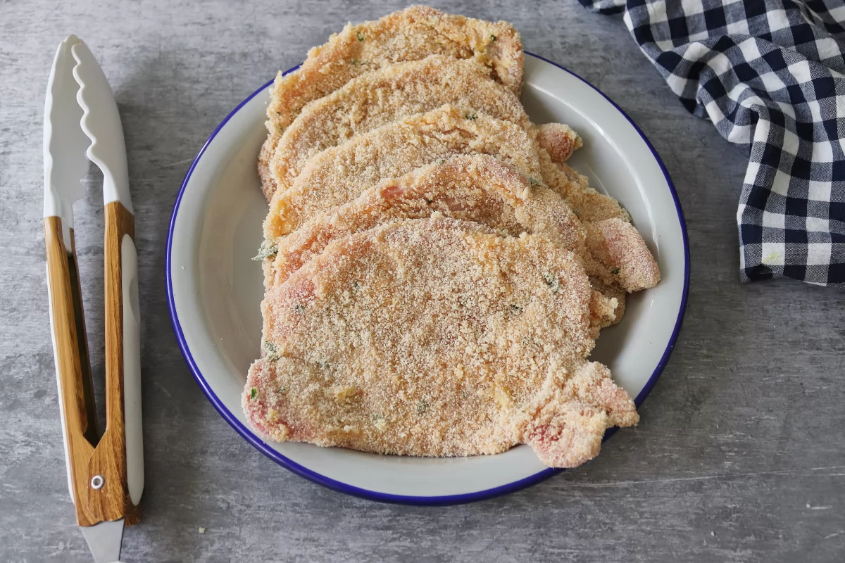 Lomo de cerdo empanado (rebozado perfecto) 6 Filetes de lomo empanados