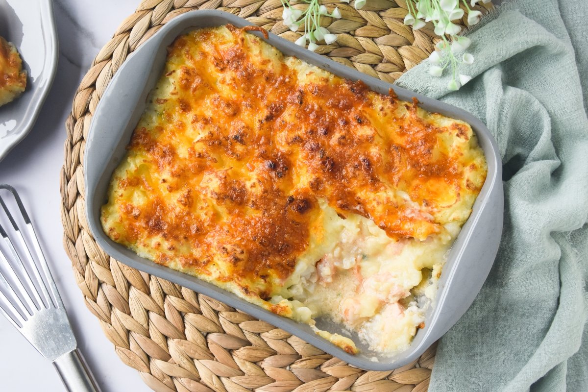 Fish pie listo para comer
