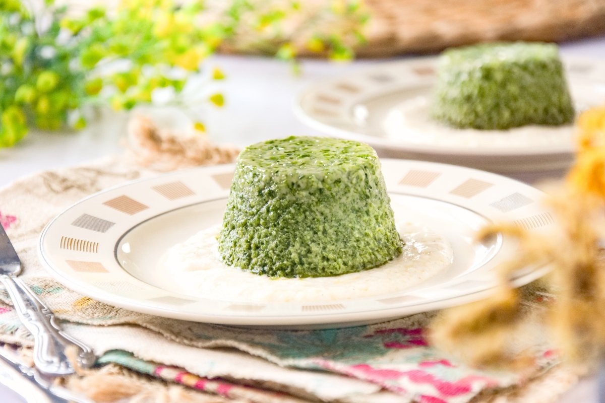 Flan de espinacas