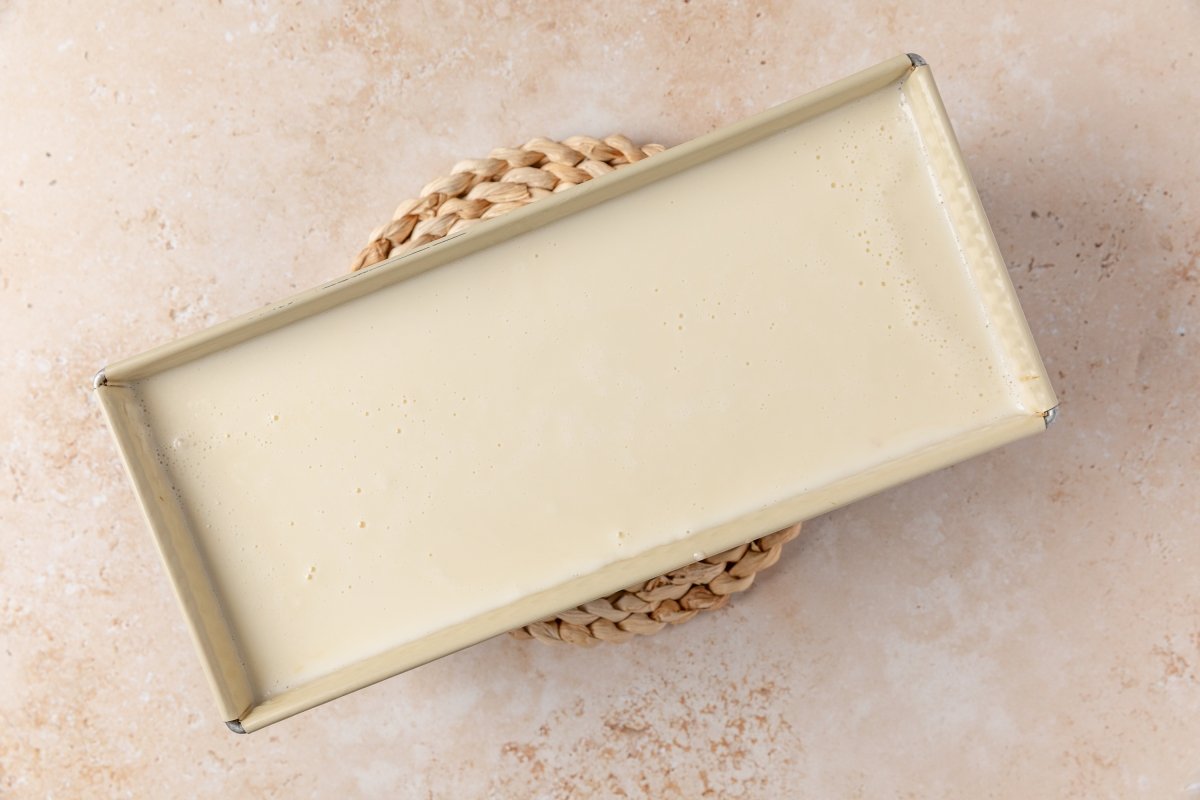 Flan de queso en Thermomix antes de enfriar