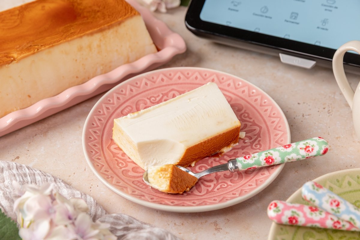 Flan de queso en Thermomix en trozo