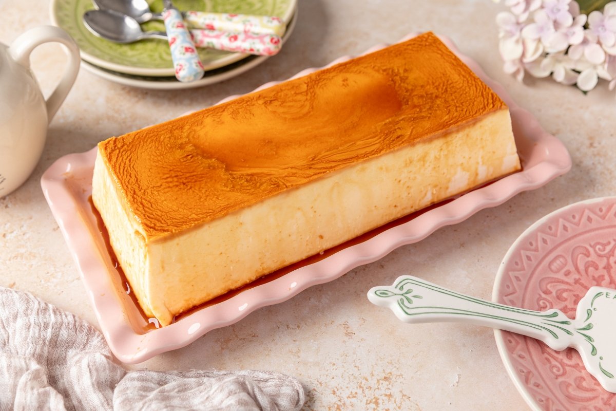 Flan de queso en Thermomix servido
