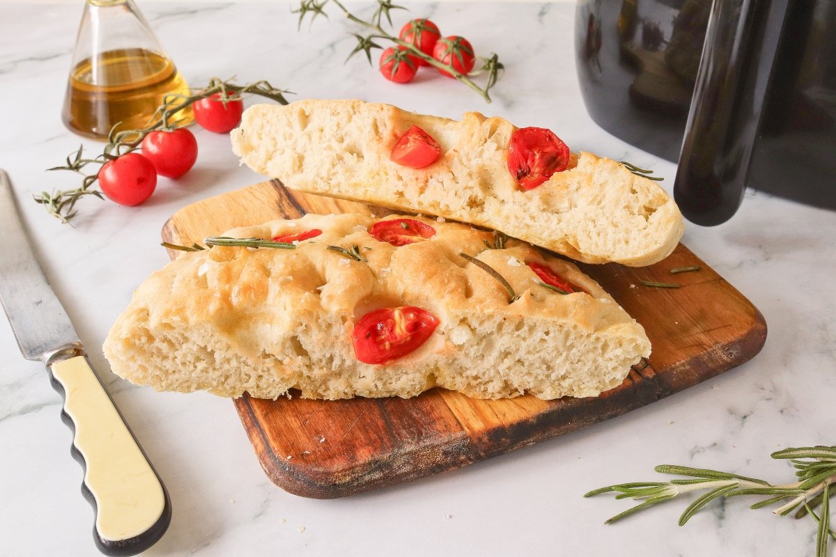 Focaccia en freidora de aire