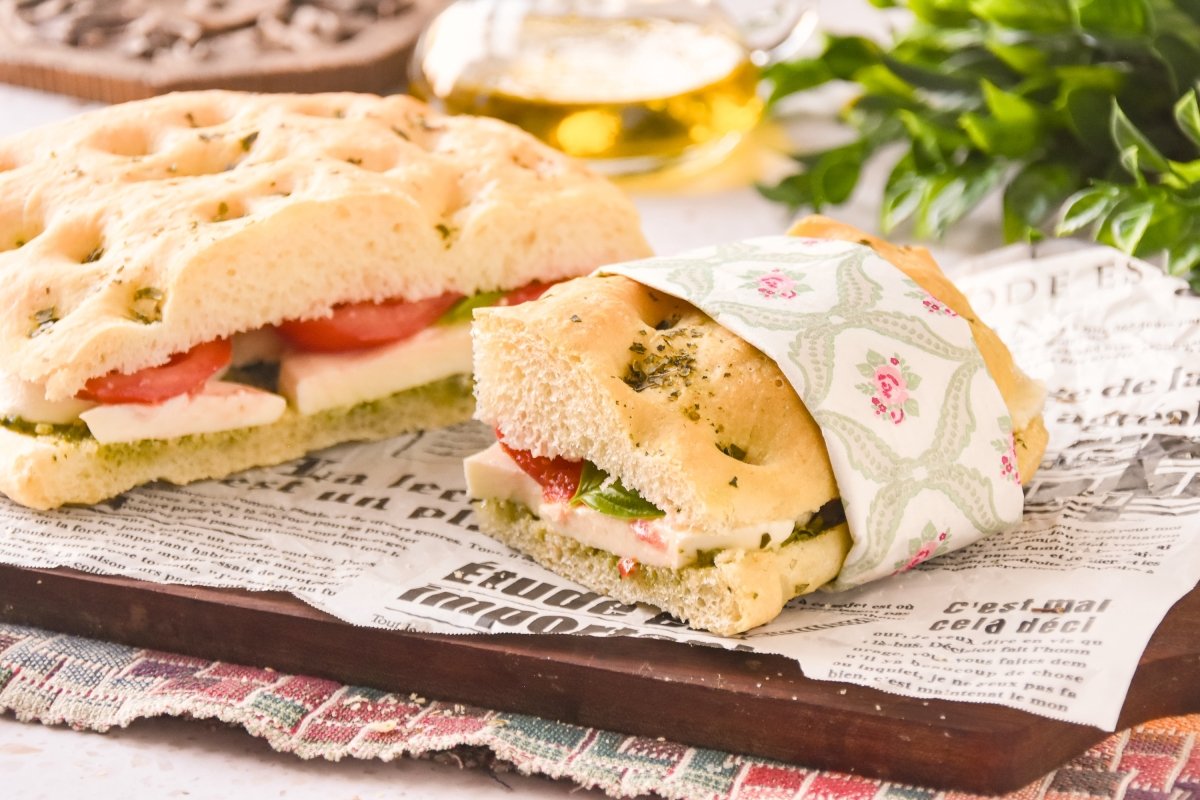 Focaccia rellena casera