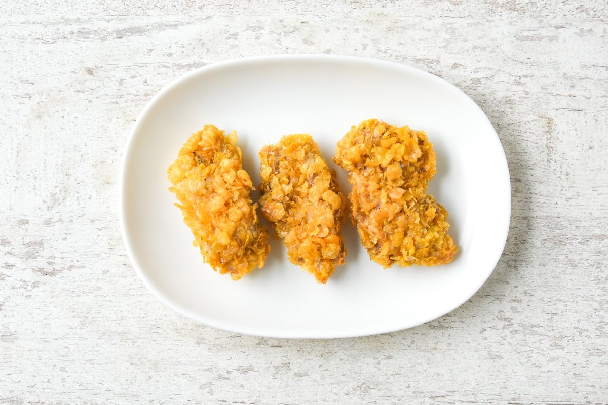 Freímos el pollo con cereales