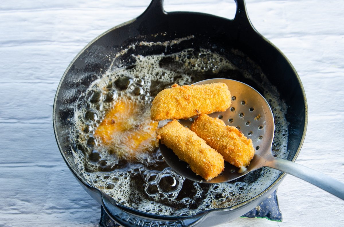 Frying Cheese Fingers