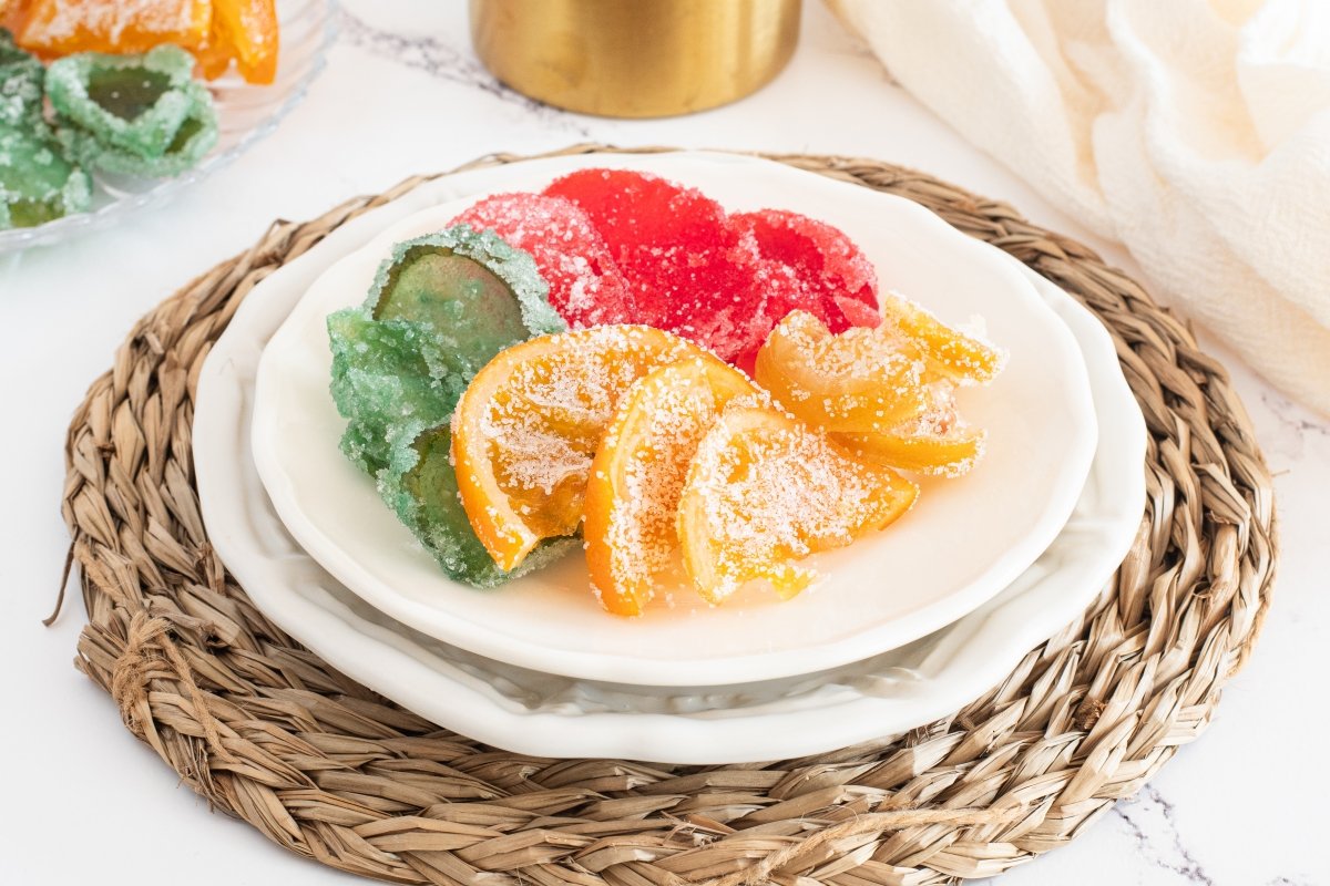 Fruta escarchada casera