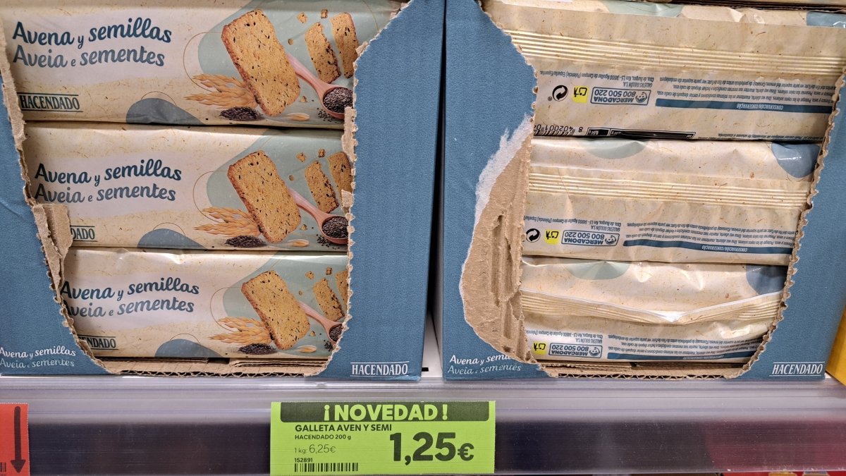Galletas con avena y semillas Hacendado