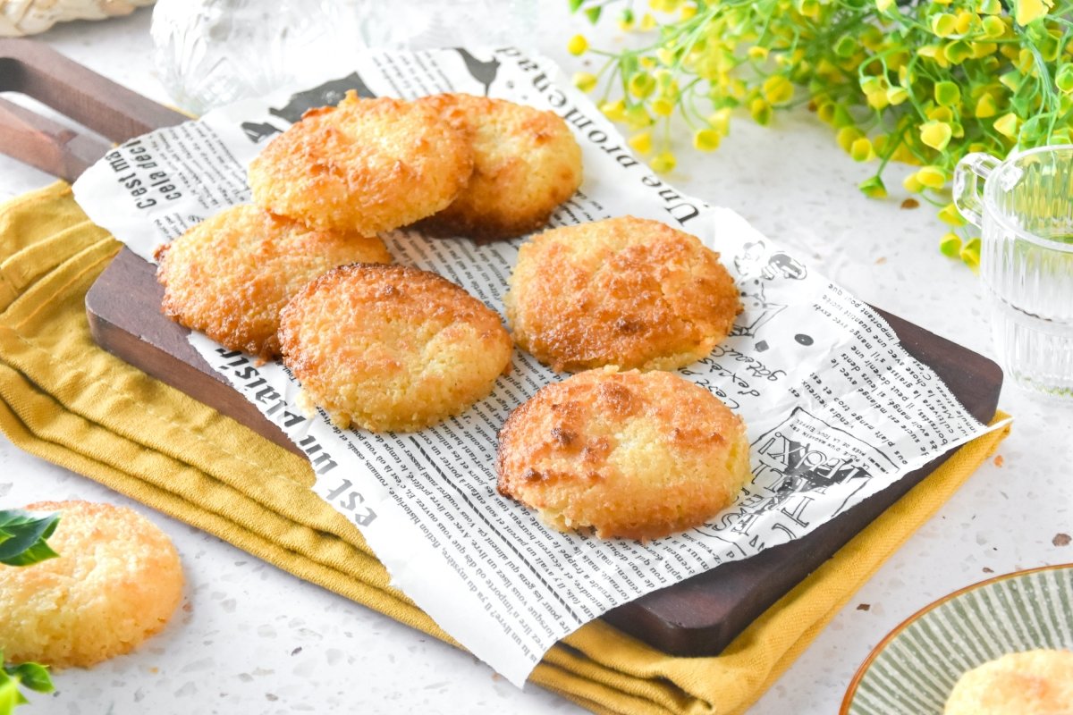 Galletas de coco listas para comer