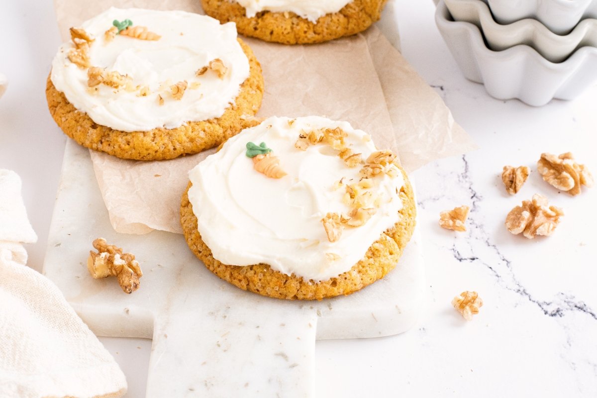 Galletas de zanahoria listas para servir