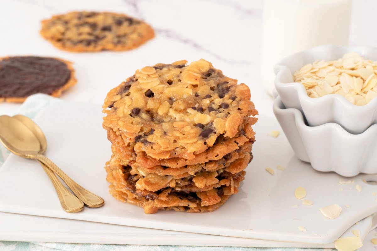 Galletas florentinas en el plato