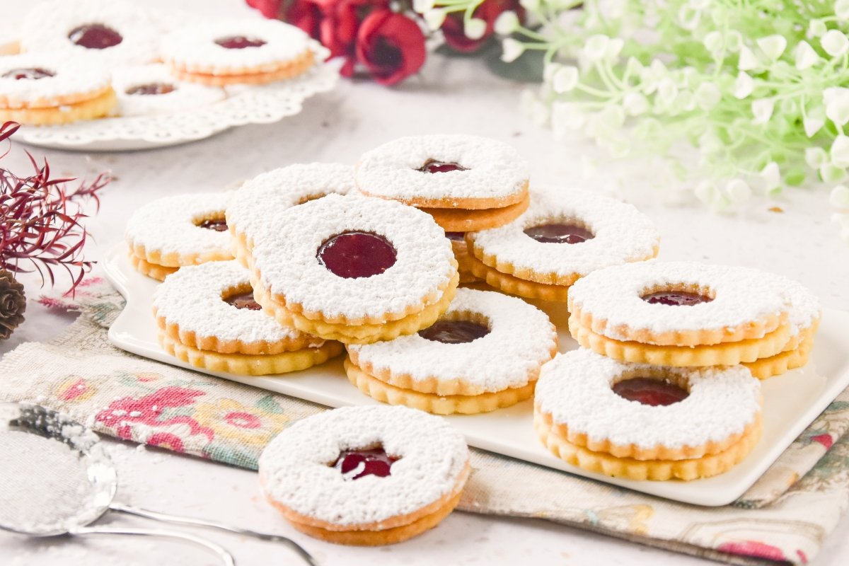 Galletas Spitzbuben listas para comer