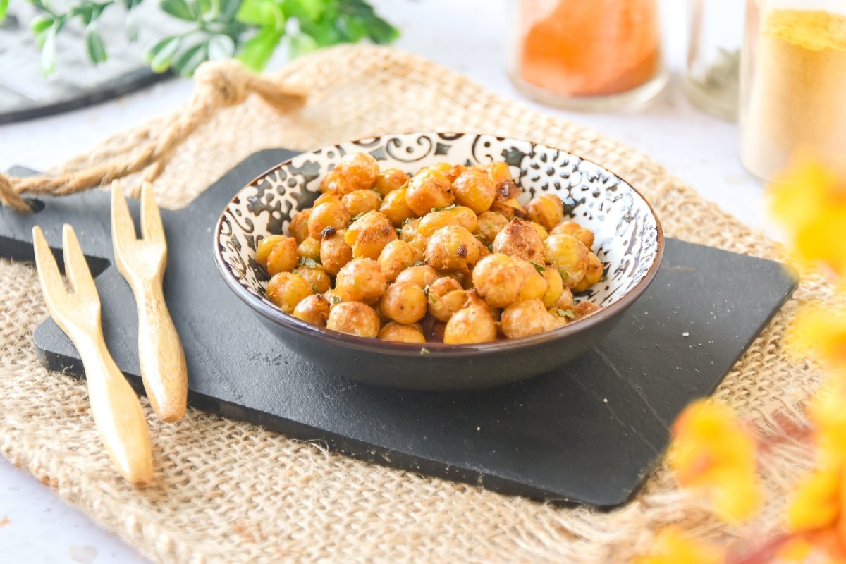 Garbanzos en freidora de aire