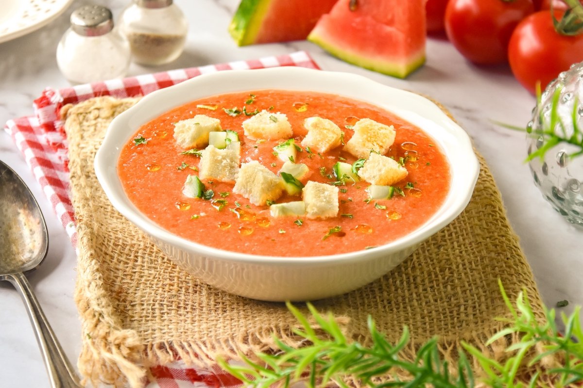 Gazpacho de sandía casero